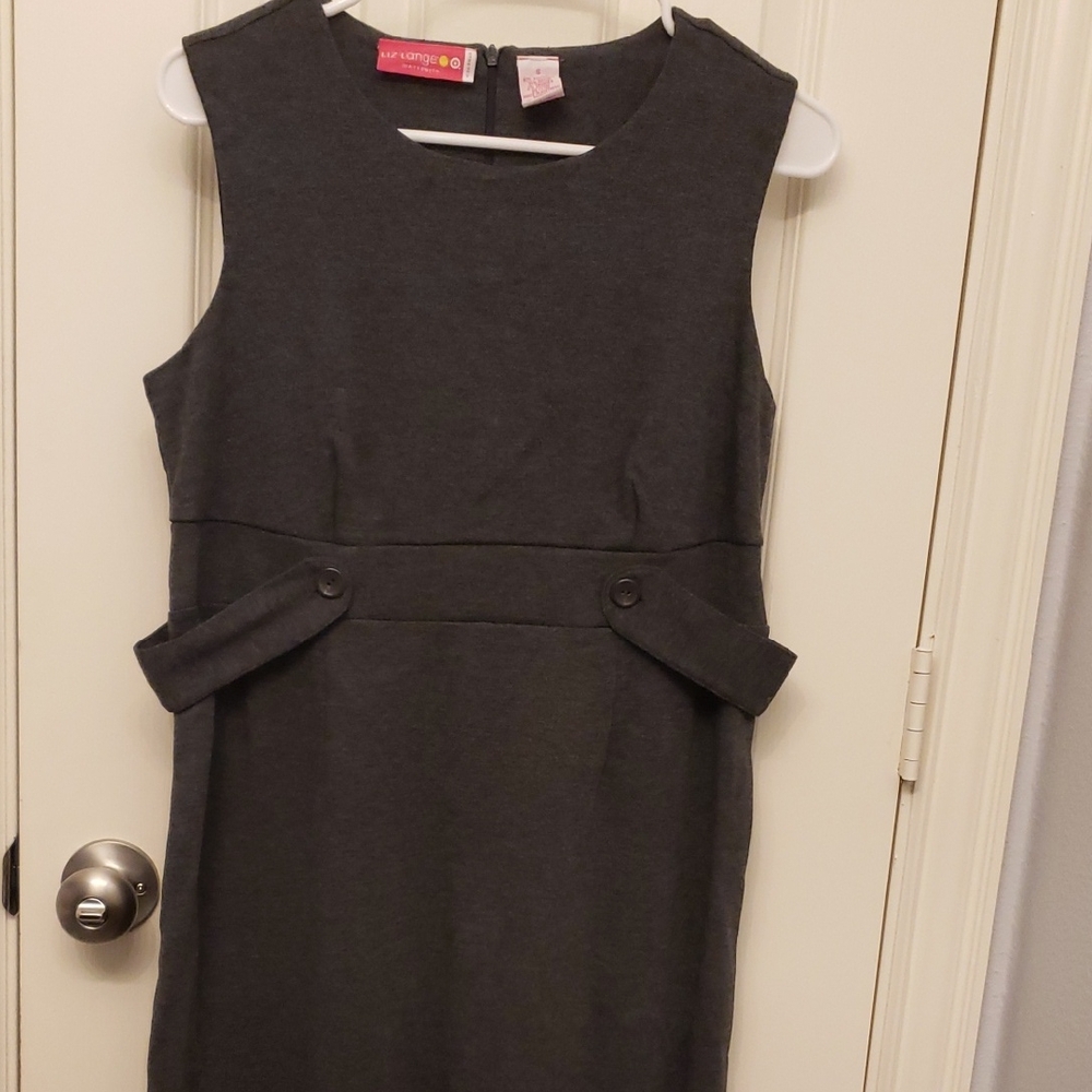 Gray Maternity Sleeveless Dress